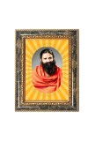 Baba Ramdev Spiritual Guru Digital Photo In Designer Frame, Size 8x12 Inch | Hindu Religious Picture For Home Temple, Office & Gift | Wall Art & Pooja Decor (F10441)