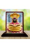 Car Desk/Table Top Jyothirlingam Wooden Photo Stand 3x4 Inches, Compact & Stylish Spiritual Display For Car, Home & Office (Pack Of 1) (F14472)
