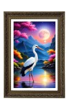 White Stork Or Crane Big Photo Frame - 20x28 Inches For Home,Temple & Office Decoration (F11038)
