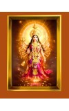 Devi Mata Durga Golden Photo Frame - 10x14 Inches | Elegant Wooden Frame For Home, Office & Temple Decoration | Spiritual Wall & Table Decor And Gift Item (F9832)