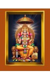 Mata Lakhsmi Golden Photo Frame - 16x20 Inches | Elegant Wooden Frame For Home, Office & Temple Decoration | Spiritual Wall & Table Decor And Gift Item (F9762)