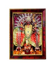 Maa Kali Photo Frame For Wall & Table | 7x9 Inch Golden Cherry Finish | Decorative Maa Kali Photo Frame For Home, Office & Pooja Room (F11726)
