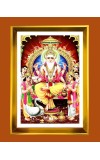 Golden Photo Frame - 10x14 Inches | Elegant Wooden Frame For Home, Office & Temple Decoration | Spiritual Wall & Table Decor and Gift Item