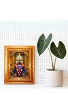 Divine Krishna Golden Designer Photo Frame | 16x20 Inch Religious Wall Hanging Frame For Home, Office Decoration and Spiritual Gift Item (M5)
