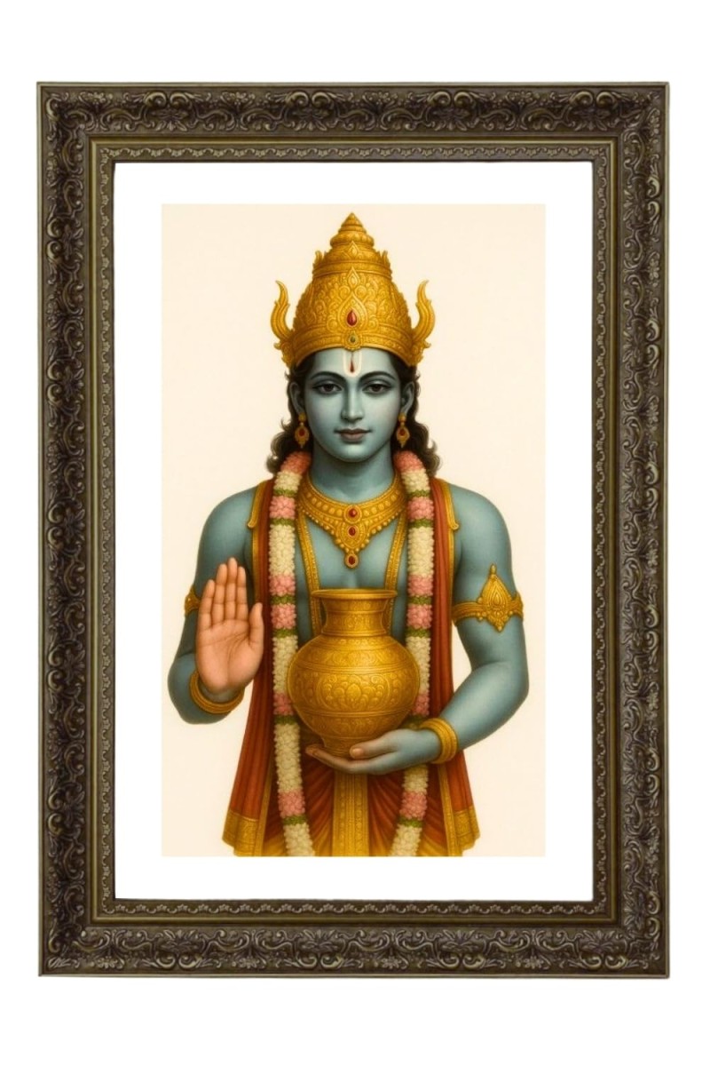 Dhanvantari Big Photo Frame - 20x28 Inches For Home,Temple & Office Decoration (F10646)