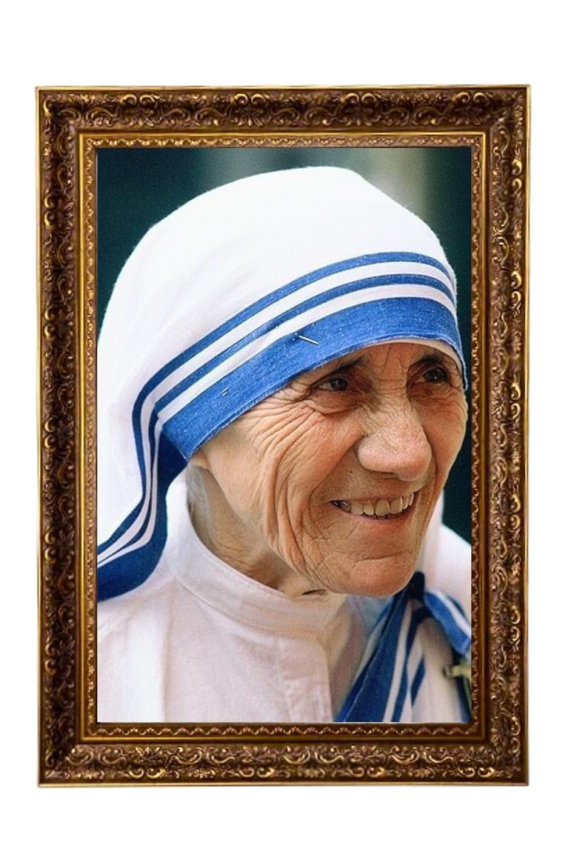 Mother Teresa Big Photo Frame - 20x28 Inches For Home,Temple & Office Decoration (F11230)
