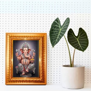 Lord Ganesha Golden Designer Photo Frame | 10x14 Inch Religious Wall Hanging Frame For Home & Office Decoration | Hindu Deity Lord Ganesha Spiritual Gift Item Lord Ganesha Golden Designer Photo Frame | 10x14 Inch Religious Wall Hanging Frame For Home & Office Decoration | Hindu Deity Lord Ganesha Spiritual Gift Item
