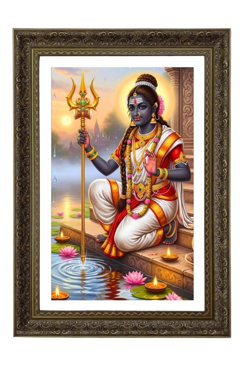 Jaai Mata Di Big Photo Frame - 20x28 Inches For Home,Temple & Office Decoration (F10716)