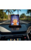 Car Desk/Table Top Lord Dattatreya Wooden Photo Stand 3x4 Inches, Compact & Stylish Spiritual Display For Car, Home & Office (Pack Of 1) (F14340)