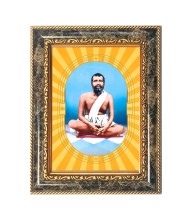 Sri Ramkrishna Spiritual Guru Digital Photo In Designer Frame, Size 8x12 Inch | Hindu Religious Picture For Home Temple, Office & Gift | Wall Art & Pooja Decor (F10435)