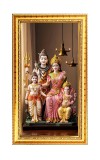 Lord Shiva,Parvati,kartik,Ganesh Digital Golden Color Photo Frame | Hindu Religious Wall Decor | 12x19 Inches - Inspirational Wall Art For Office, Home Decor - Ideal Spiritual Gift (F10339)