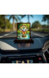 Car Desk/Table Top Lord Krishna Wooden Photo Stand 3x4 Inches, Compact & Stylish Spiritual Display For Car, Home & Office (Pack Of 1) (F14300)