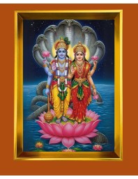 Golden Photo Frame - 10x14 Inches | Elegant Wooden Frame For Home, Office & Temple Decoration | Spiritual Wall & Table Decor and Gift Item