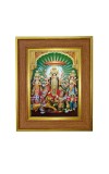 Goddess Maa Durga Photo Frame 10x14 Inches-Brown Wooden Frame For Home, Office & Temple Decoration And Gifting (F6286)