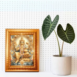 Lord Kuber Maharaj Golden Designer Photo Frame | 18x22 Inch Religious Wall Hanging Frame For Home & Office Decoration | Hindu Deity Spiritual Gift Item Lord Kuber Maharaj Golden Designer Photo Frame | 18x22 Inch Religious Wall Hanging Frame For Home & Office Decoration | Hindu Deity Spiritual Gift Item