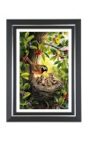 Bird In A Nest Photo Wall & Table Frame | 10x14 Inch Black Designer | Perfect For Gifting & Home Decor (F9650)