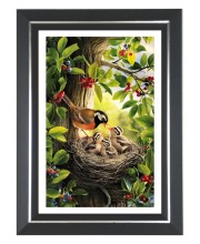 Bird In A Nest Photo Wall & Table Frame | 10x14 Inch Black Designer | Perfect For Gifting & Home Decor (F9650)