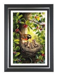 Bird In A Nest Photo Wall & Table Frame | 18x22 Inch Black Designer | Perfect For Gifting & Home Decor (F9650)