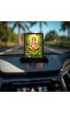 Car Desk/Table Top Lord Ganesha Wooden Photo Stand 3x4 Inches, Compact & Stylish Spiritual Display For Car, Home & Office (Pack Of 1) (F14526)