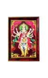 Goddess Durga Photo Frame For Wall & Table | 7x9 Inch Golden Cherry Finish | Decorative Goddess Durga Photo Frame For Home, Office & Pooja Room (F11825)