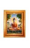 Goddess Laxmi Golden Designer Photo Frame | 12x16 Inch Religious Wall Hanging Frame For Home, Office Decoration and Spiritual Gift Item (M4)