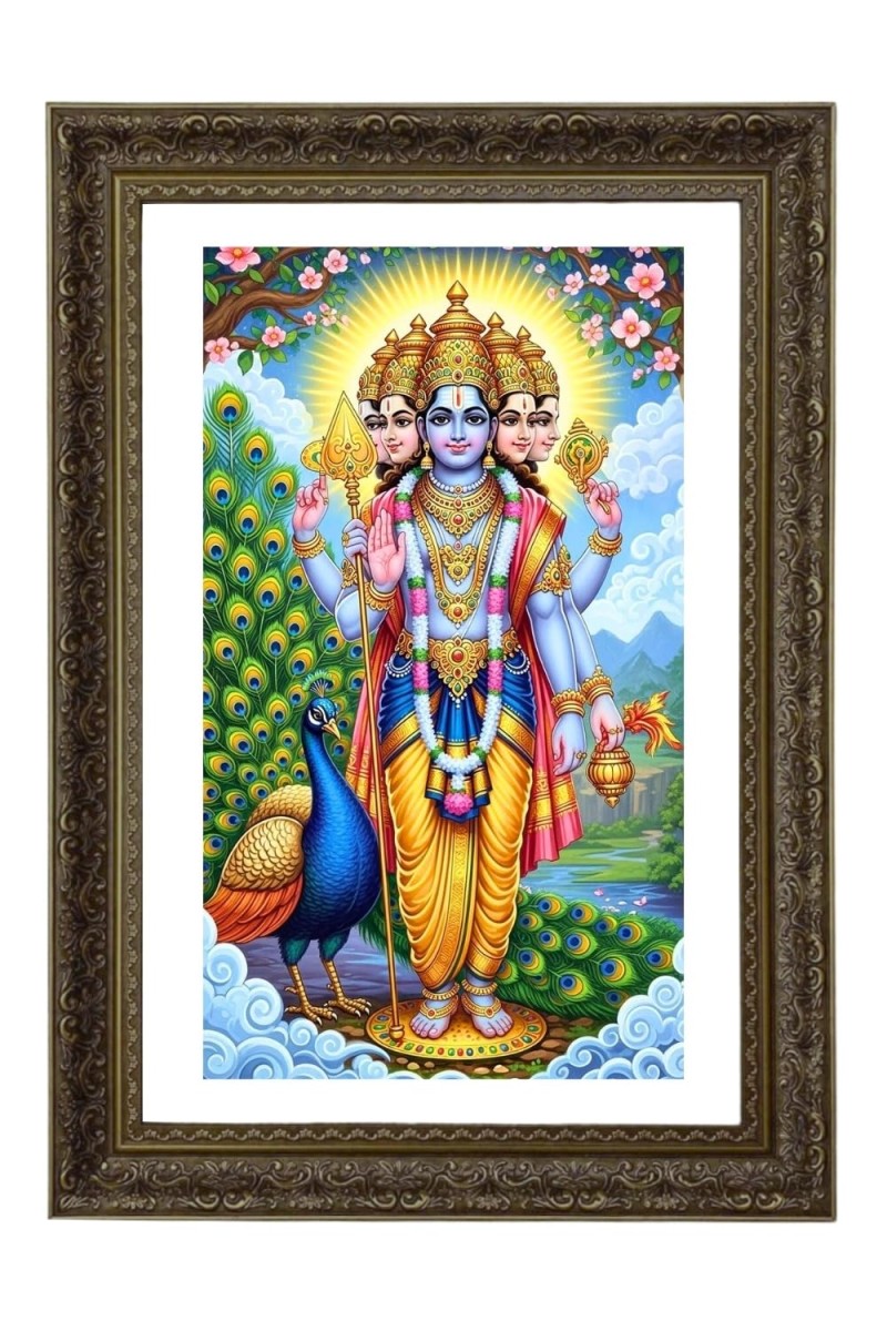 Lord Murugan Big Photo Frame - 20x28 Inches For Home,Temple & Office Decoration (F11025)