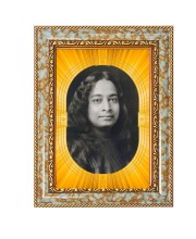 Paramahansa Yogananda Spiritual Guru Digital Photo In Designer Frame, Size 10x16 Inch | Hindu Religious Picture For Home Temple, Office & Gift | Wall Art & Pooja Decor (F10488)