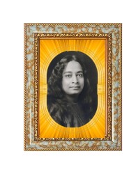 Paramahansa Yogananda Spiritual Guru Digital Photo In Designer Frame, Size 10x16 Inch | Hindu Religious Picture For Home Temple, Office & Gift | Wall Art & Pooja Decor (F10488)