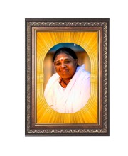 Mata Amritanandamayi Spiritual Guru Digital Photo In Designer Frame, Size 10x16 Inch | Hindu Religious Picture For Home Temple, Office & Gift | Wall Art & Pooja Decor (F10466)