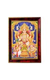 Lakshmi Ganesh Saraswathi Photo Frame For Wall & Table | 7x9 Inch Golden Cherry Finish | Decorative Lakshmi Ganesh Saraswathi Photo Frame For Home, Office & Pooja Room (F11556)