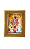 Goddess Kali Photo Frame 10x14 Inches-Brown Wooden Frame For Home, Office & Temple Decoration And Gifting (F6350)