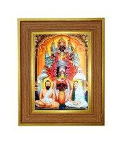 Goddess Kali Photo Frame 10x14 Inches-Brown Wooden Frame For Home, Office & Temple Decoration And Gifting (F6350)