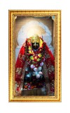 Tulja Bhavani Digital Golden Color Photo Frame | Hindu Religious Wall Decor | 12x19 Inches - Inspirational Wall Art For Office, Home Decor - Ideal Spiritual Gift (F10350)