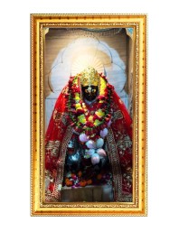 Tulja Bhavani Digital Golden Color Photo Frame | Hindu Religious Wall Decor | 12x19 Inches - Inspirational Wall Art For Office, Home Decor - Ideal Spiritual Gift (F10350)
