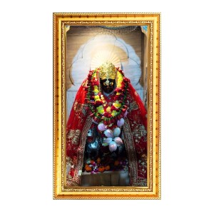 Tulja Bhavani Digital Golden Color Photo Frame | Hindu Religious Wall Decor | 12x19 Inches - Inspirational Wall Art For Office, Home Decor - Ideal Spiritual Gift (F10350)