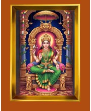 Bhuvaneshvari Golden Photo Frame - 10x14 Inches | Elegant Wooden Frame For Home, Office & Temple Decoration | Spiritual Wall & Table Decor and Gift Item