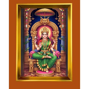 Bhuvaneshvari Golden Photo Frame - 18x22 Inches | Elegant Wooden Frame For Home, Office & Temple Decoration | Spiritual Wall & Table Decor And Gift Item (F9884) Bhuvaneshvari Golden Photo Frame - 18x22 Inches | Elegant Wooden Frame For Home, Office & Temple Decoration | Spiritual Wall & Table Decor And Gift Item (F9884)