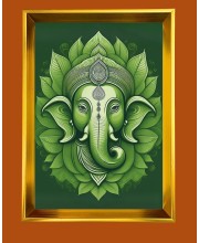 Golden Photo Frame - 10x14 Inches | Elegant Wooden Frame For Home, Office & Temple Decoration | Spiritual Wall & Table Decor and Gift Item