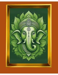Golden Photo Frame - 10x14 Inches | Elegant Wooden Frame For Home, Office & Temple Decoration | Spiritual Wall & Table Decor and Gift Item