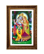 Divine Radha & Krishna Big Photo Frame - 20x28 Inches For Home,Temple & Office Decoration (F11197)