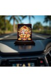 Car Desk/Table Top Lord Vishnu Lakshmi Wooden Photo Stand 3x4 Inches, Compact & Stylish Spiritual Display For Car, Home & Office (Pack Of 1) (F14557)