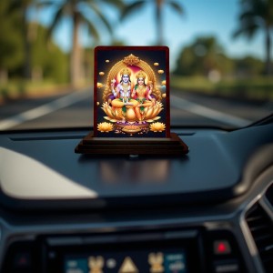 Car Desk/Table Top Lord Vishnu Lakshmi Wooden Photo Stand 3x4 Inches, Compact & Stylish Spiritual Display For Car, Home & Office (Pack Of 1) (F14557) Car Desk/Table Top Lord Vishnu Lakshmi Wooden Photo Stand 3x4 Inches, Compact & Stylish Spiritual Display For Car, Home & Office (Pack Of 1) (F14557)