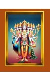 Lord Kartikeya Golden Photo Frame - 10x14 Inches | Elegant Wooden Frame For Home, Office & Temple Decoration | Spiritual Wall & Table Decor and Gift Item