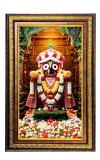 Lord Jagannath Digital Golden Balck Color Photo Frame | Hindu Religious Wall Decor | 10x16 Inches - Inspirational Wall Art For Office, Home Decor - Ideal Spiritual Gift (F16689)