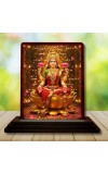Car Desk/Table Top Goddess Lakshmi Wooden Photo Stand 3x4 Inches, Compact & Stylish Spiritual Display For Car, Home & Office (Pack Of 1) (F14607)