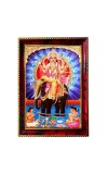 Lord Vishwakarma Photo Frame For Wall & Table | 7x9 Inch Golden Cherry Finish | Decorative Lord Vishwakarma Photo Frame For Home, Office & Pooja Room (F11482)