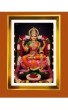 Mata Lakhsmi Golden Photo Frame - 16x20 Inches | Elegant Wooden Frame For Home, Office & Temple Decoration | Spiritual Wall & Table Decor And Gift Item (F9467)