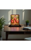 Car Desk/Table Top Shravana Kumara With His Parents Wooden Photo Stand 3x4 Inches, Compact & Stylish Spiritual Display For Car, Home & Office (Pack Of 1) (F14589)