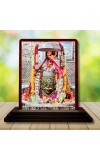 Car Desk/Table Top Mahakaleshwar Jyotirlinga Wooden Photo Stand 3x4 Inches, Compact & Stylish Spiritual Display For Car, Home & Office (Pack Of 1) (F14482)