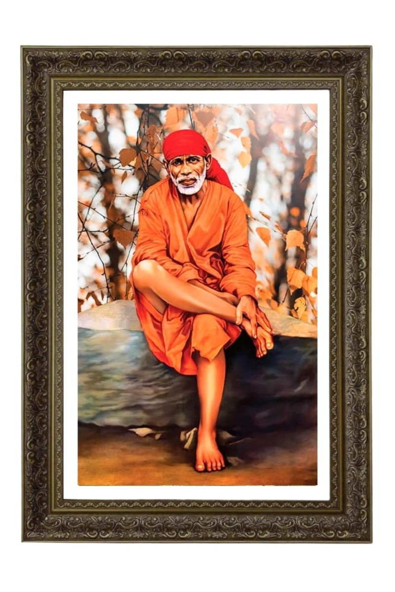 Sridhi Sai Baba Big Photo Frame - 20x28 Inches For Home,Temple & Office Decoration (F11069)